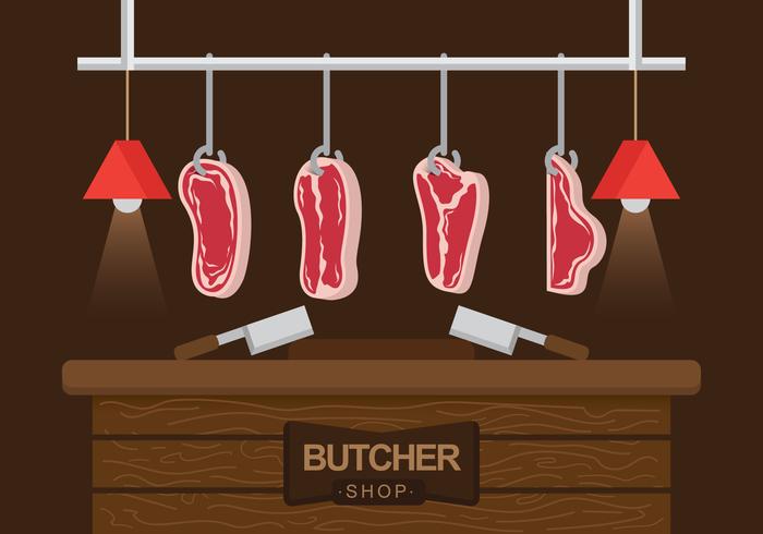 Boucherie Veau Vector Illustration