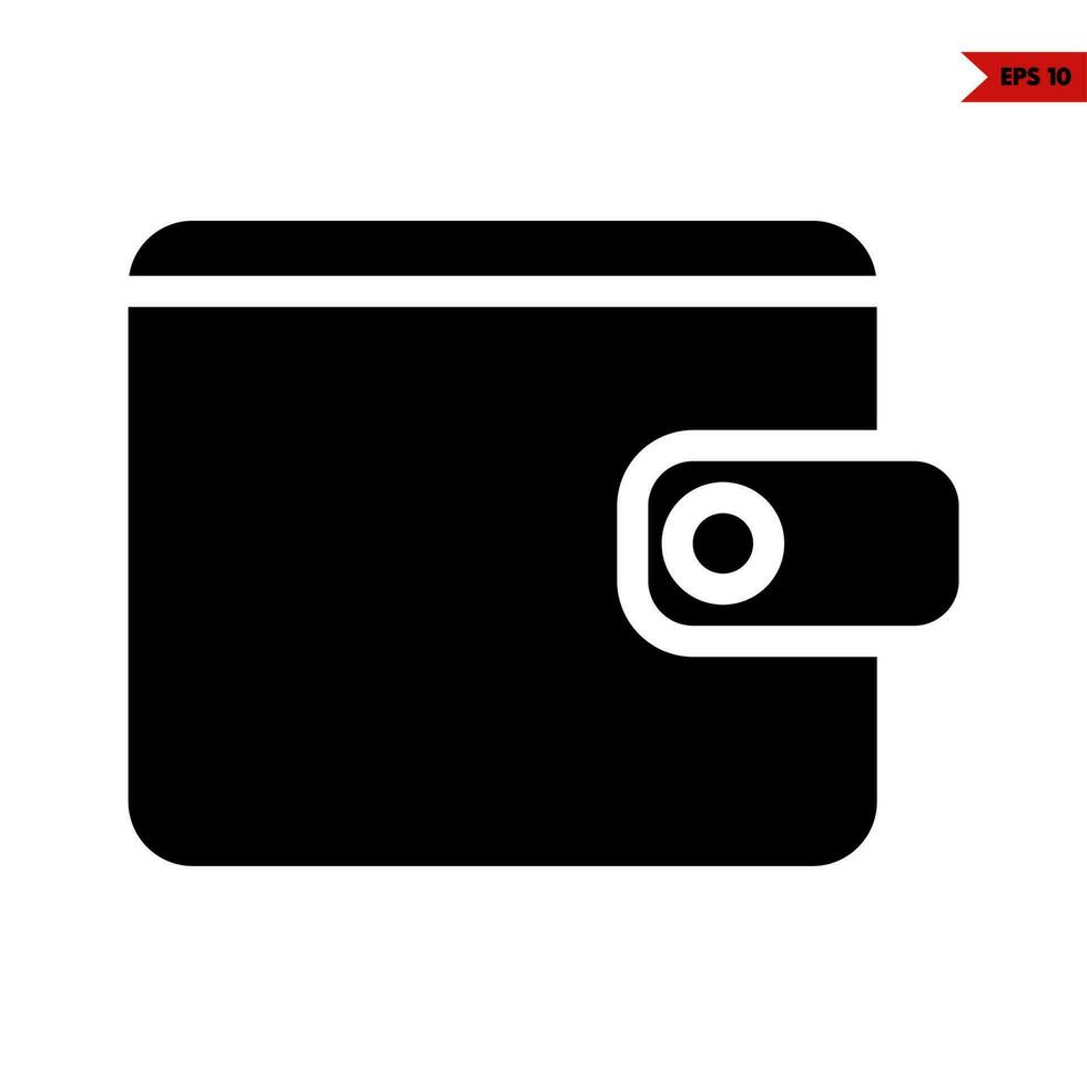 illustration de l'icône de glyphe de portefeuille vecteur