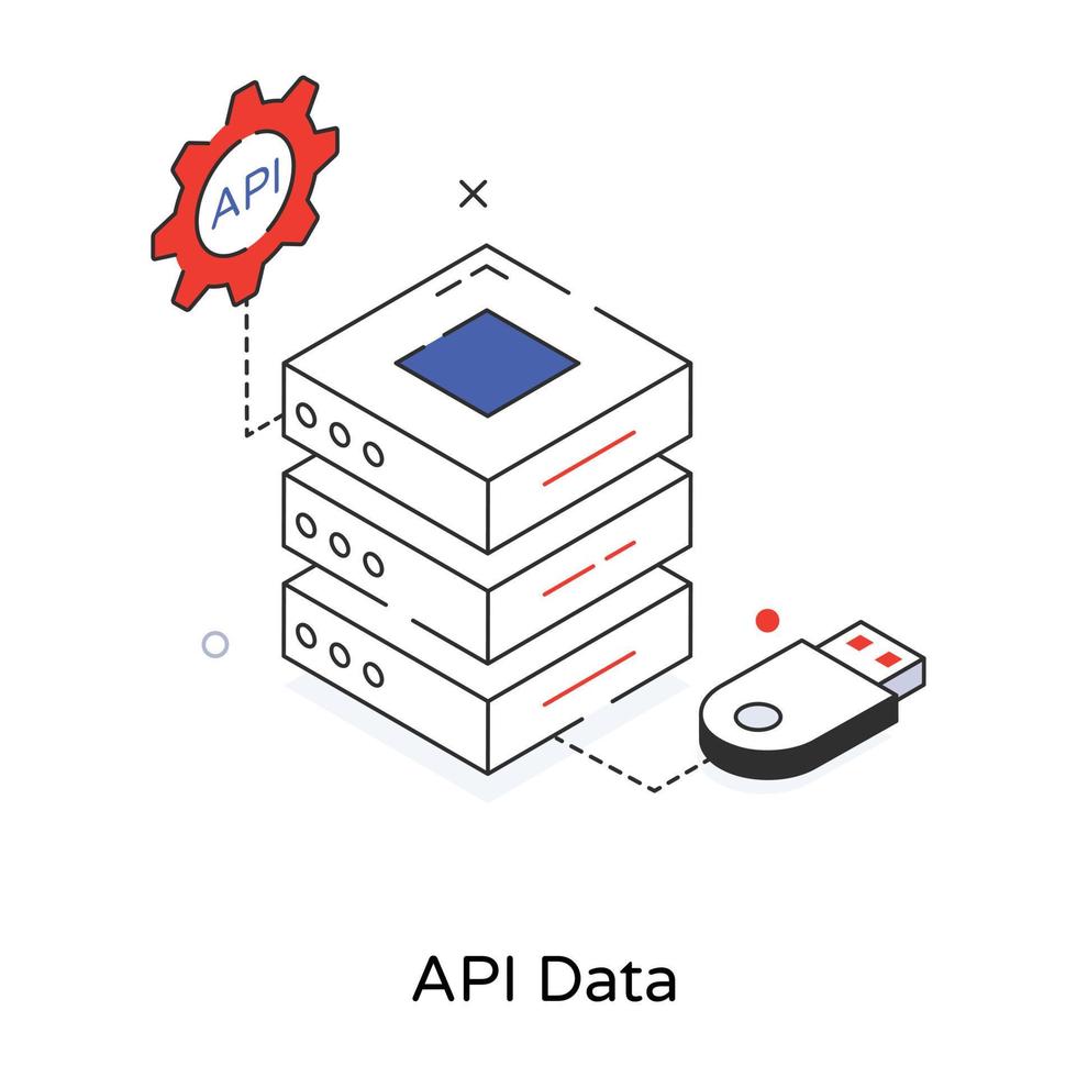 données api à la mode vecteur