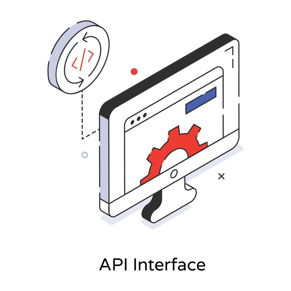 interface API à la mode vecteur