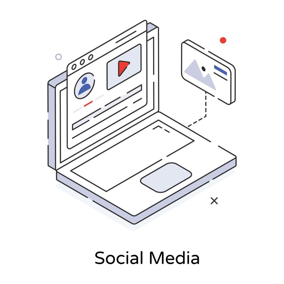 réseaux sociaux à la mode vecteur