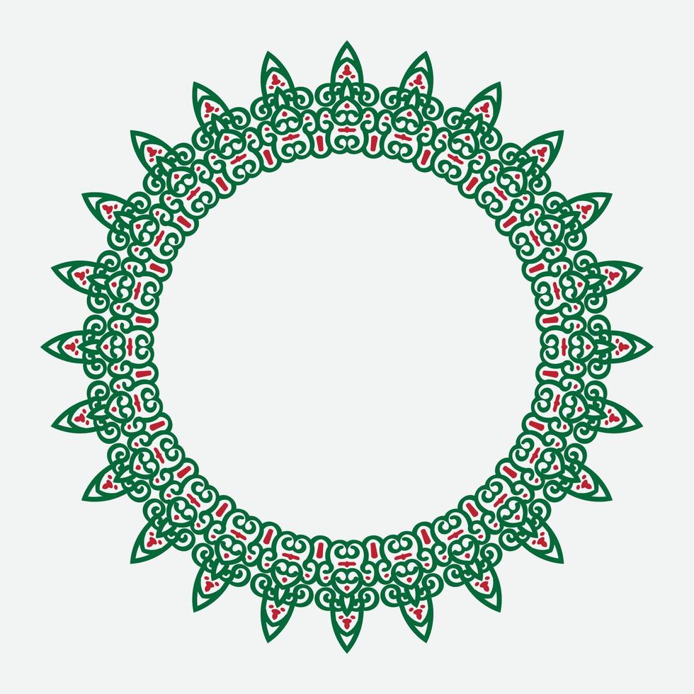 cadre rond fleuri. illustration vectorielle. vecteur