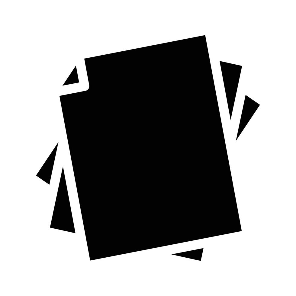 papier liste glyphe icône illustration vectorielle vecteur