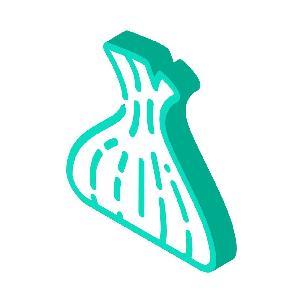 illustration vectorielle d'icône isométrique de nourriture traditionnelle khinkali vecteur