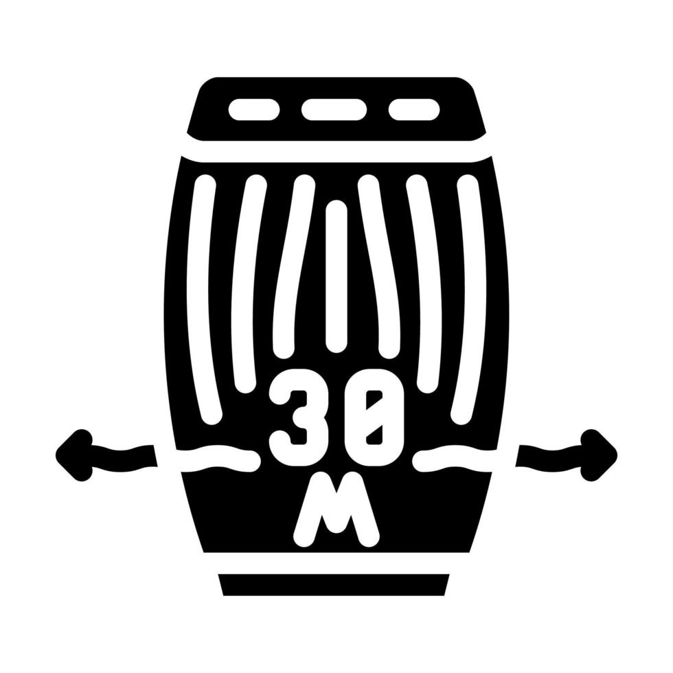 illustration vectorielle d'icône de glyphe de nettoyage d'air de rayon vecteur