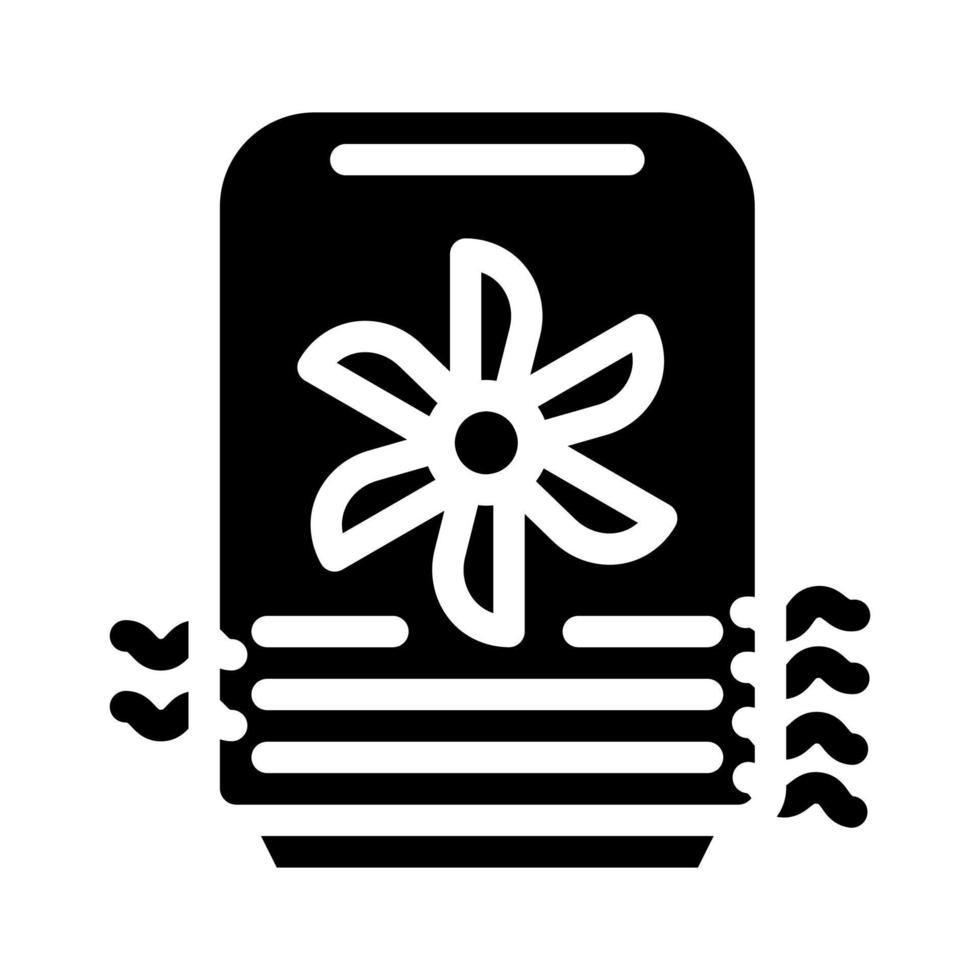 icône de glyphe de gadget de ventilation illustration vectorielle plate vecteur