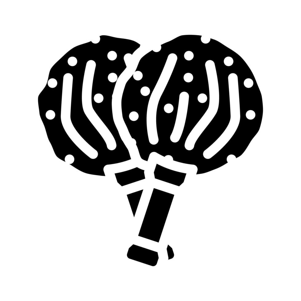 pompon pour les pom-pom girls glyphe icône illustration vectorielle vecteur