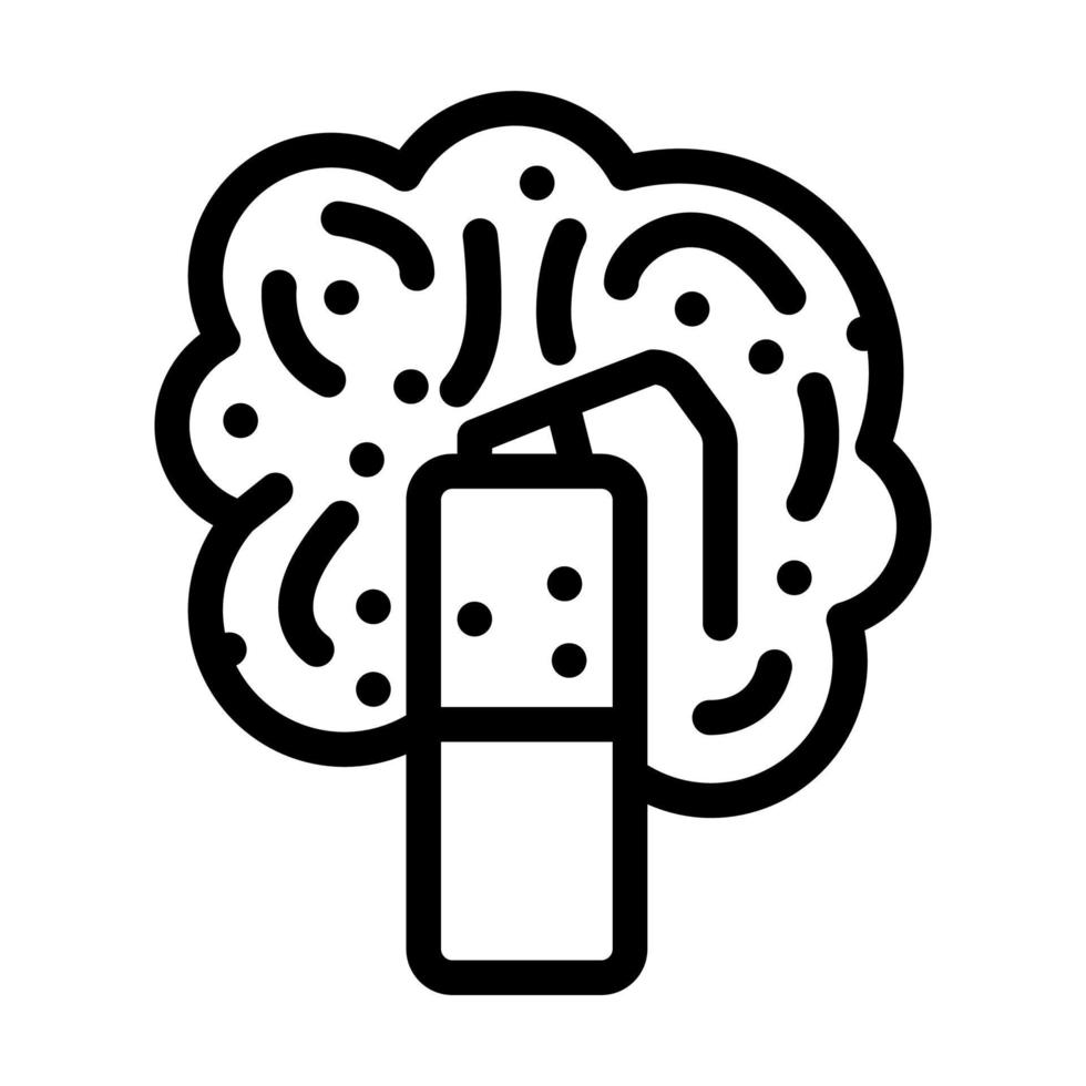 illustration vectorielle de l'icône de la ligne de la bombe fumigène vecteur