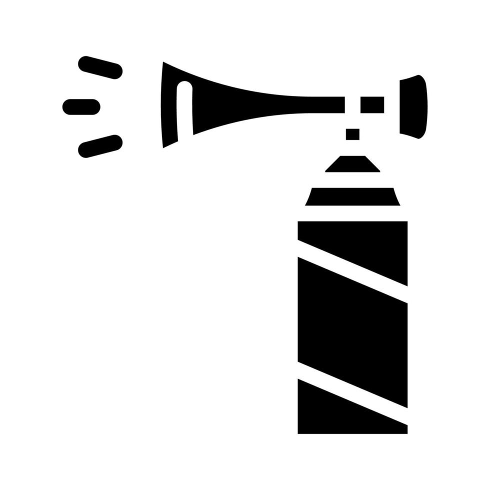 vuvuzela bouteille d'air glyphe icône illustration vectorielle vecteur