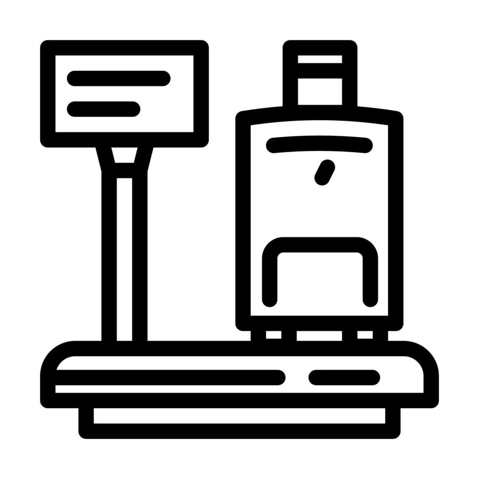 échelles aéroport équipement ligne icône illustration vectorielle vecteur