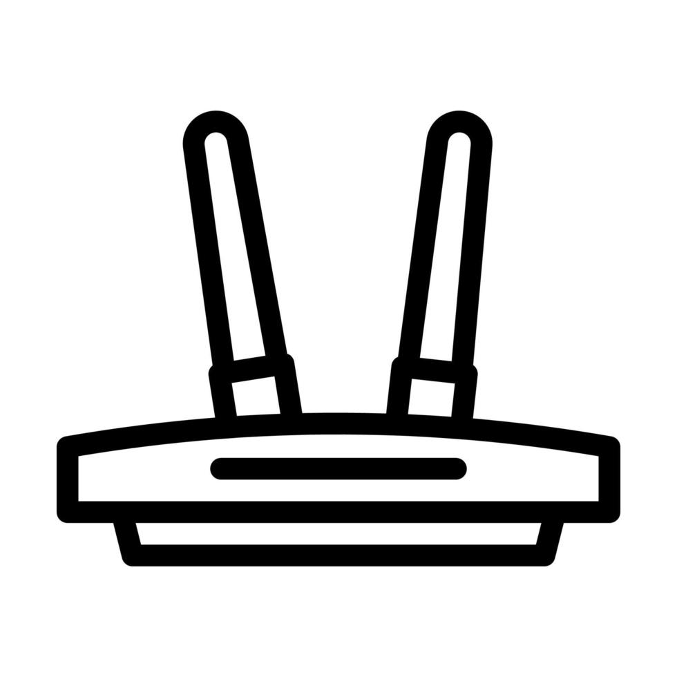 illustration vectorielle de l'icône de la ligne du routeur wi-fi vecteur