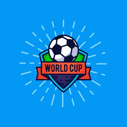 Badge du logo de la coupe du monde vecteur