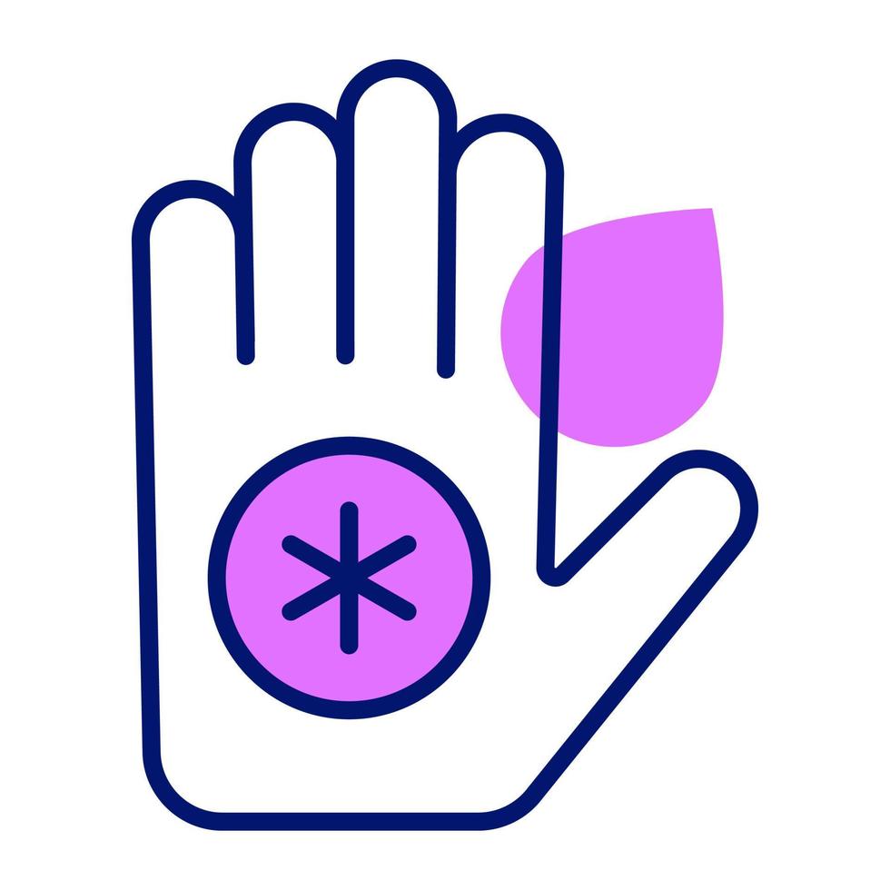 main ayant un concept de signe médical de vecteur de soutien médical