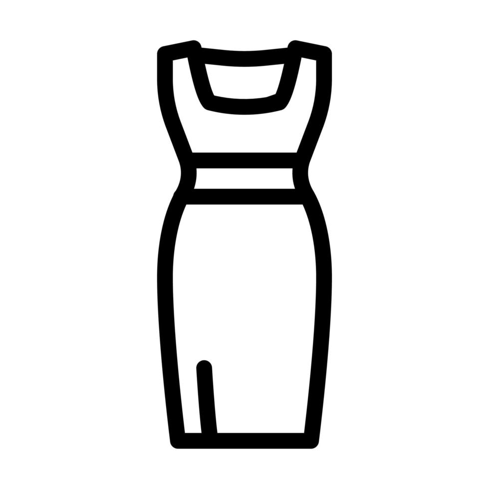 robes petites robes noires ligne icône illustration vectorielle vecteur