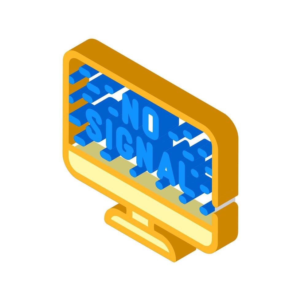 connexion perdue signal isométrique icône illustration vectorielle vecteur