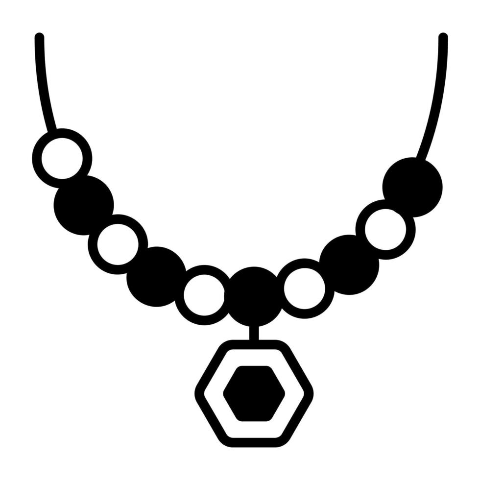collier de conception vectorielle de perles, un design tendance de chaîne vecteur