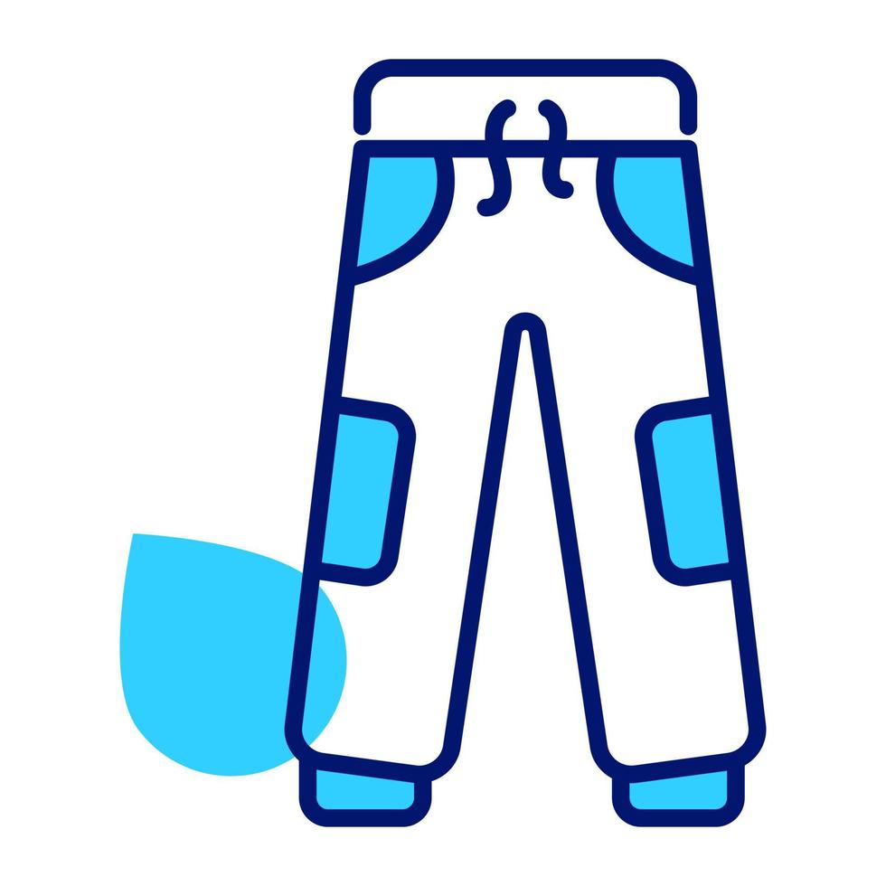 création d'icônes vectorielles de pantalons dans un style moderne et branché vecteur