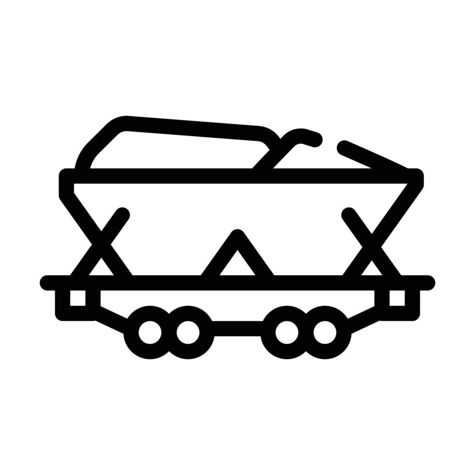 illustration du symbole vectoriel de l'icône de la ligne de charbon minier