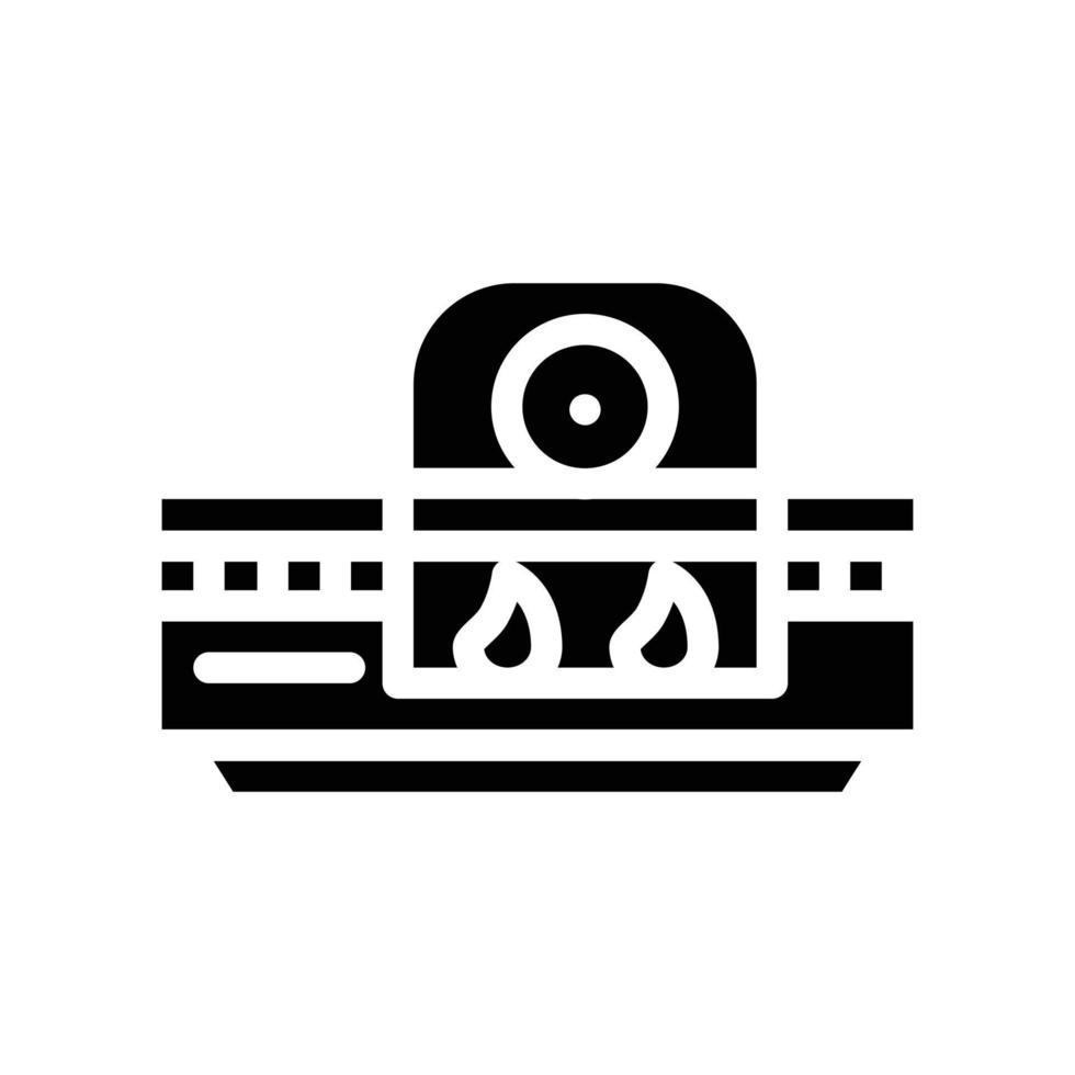 illustration isolée de vecteur d'icône de glyphe de traitement thermique