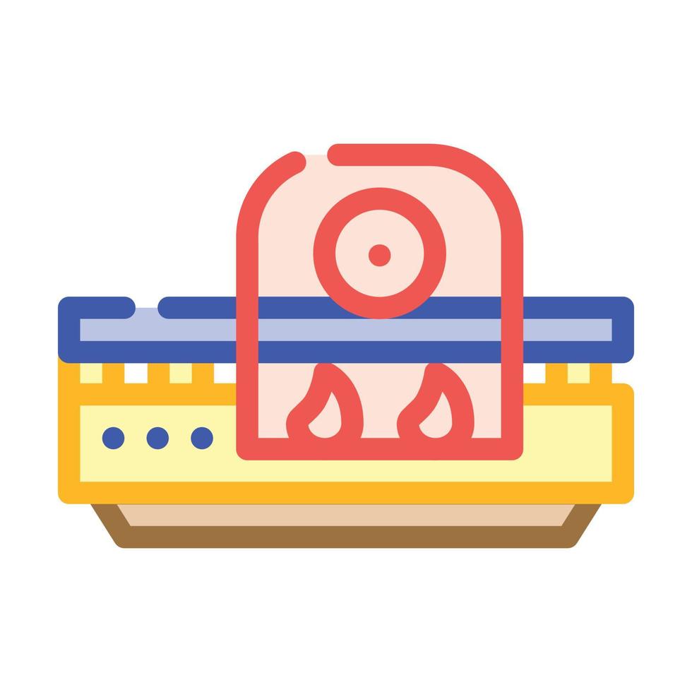illustration isolée de vecteur d'icône de couleur de traitement thermique