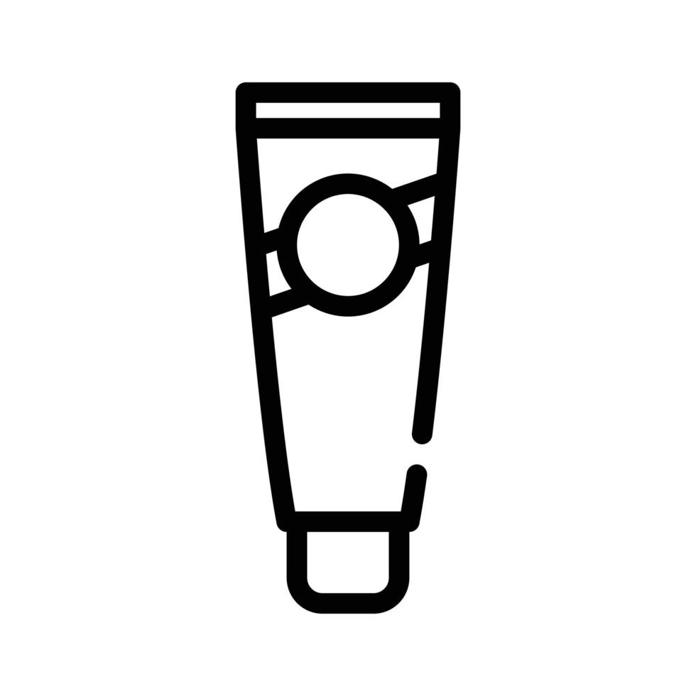 crème visage mousse tube ligne icône illustration vectorielle vecteur