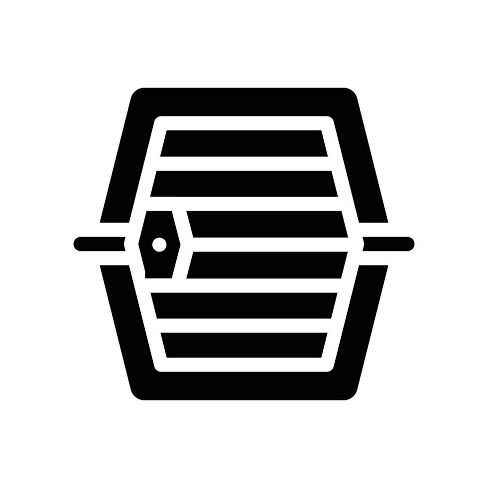 illustration vectorielle d'icône de glyphe de cage de transport de chien vecteur