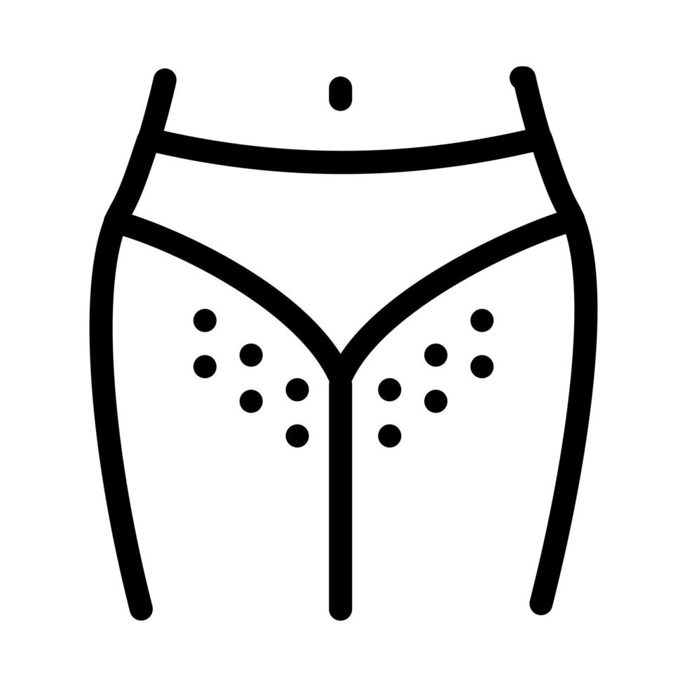 illustration vectorielle de l'icône de la zone du bikini poilu vecteur