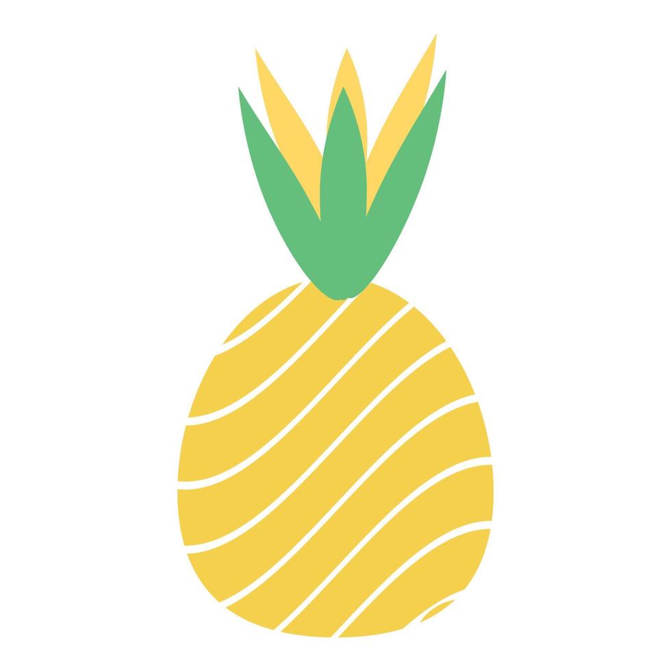 vecteur de dessin animé d'icône d'ananas de régime. fruits sucrés