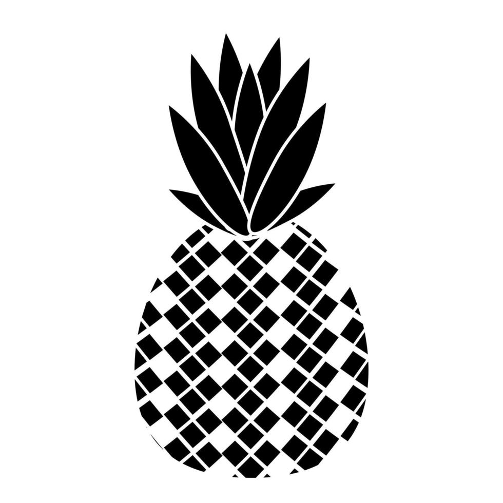 vecteur de dessin animé d'icône de fruits tropicaux. nourriture à l'ananas