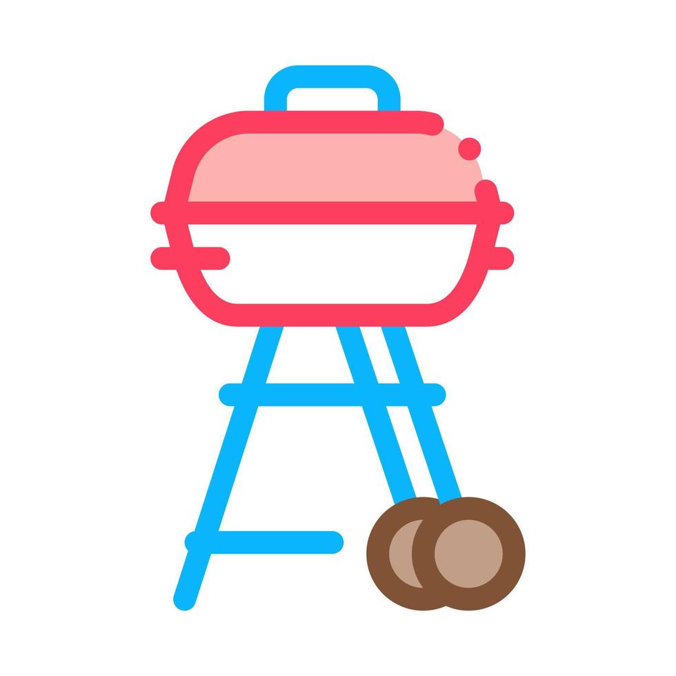 illustration vectorielle de l'icône de l'outil de cuisson du barbecue vecteur