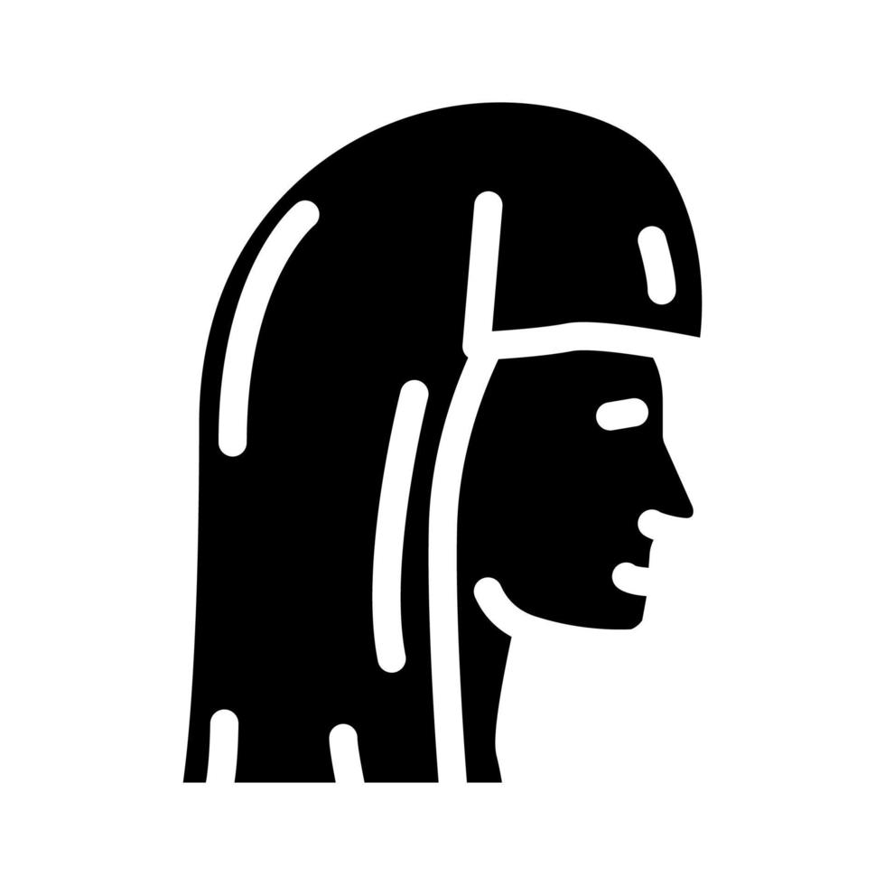 visage cosmétologie procédure glyphe icône illustration vectorielle vecteur