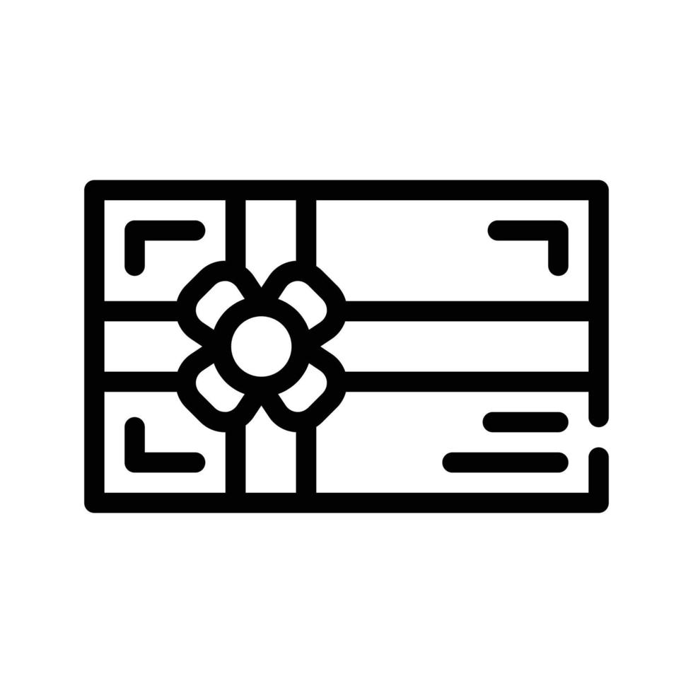 cadeau pour l'amour sur l'illustration vectorielle de l'icône de la ligne de rencontres vecteur