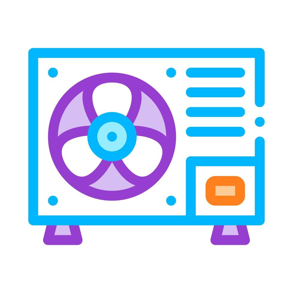 fixe nouvelle icône de ligne mince de vecteur de système de conditionneur