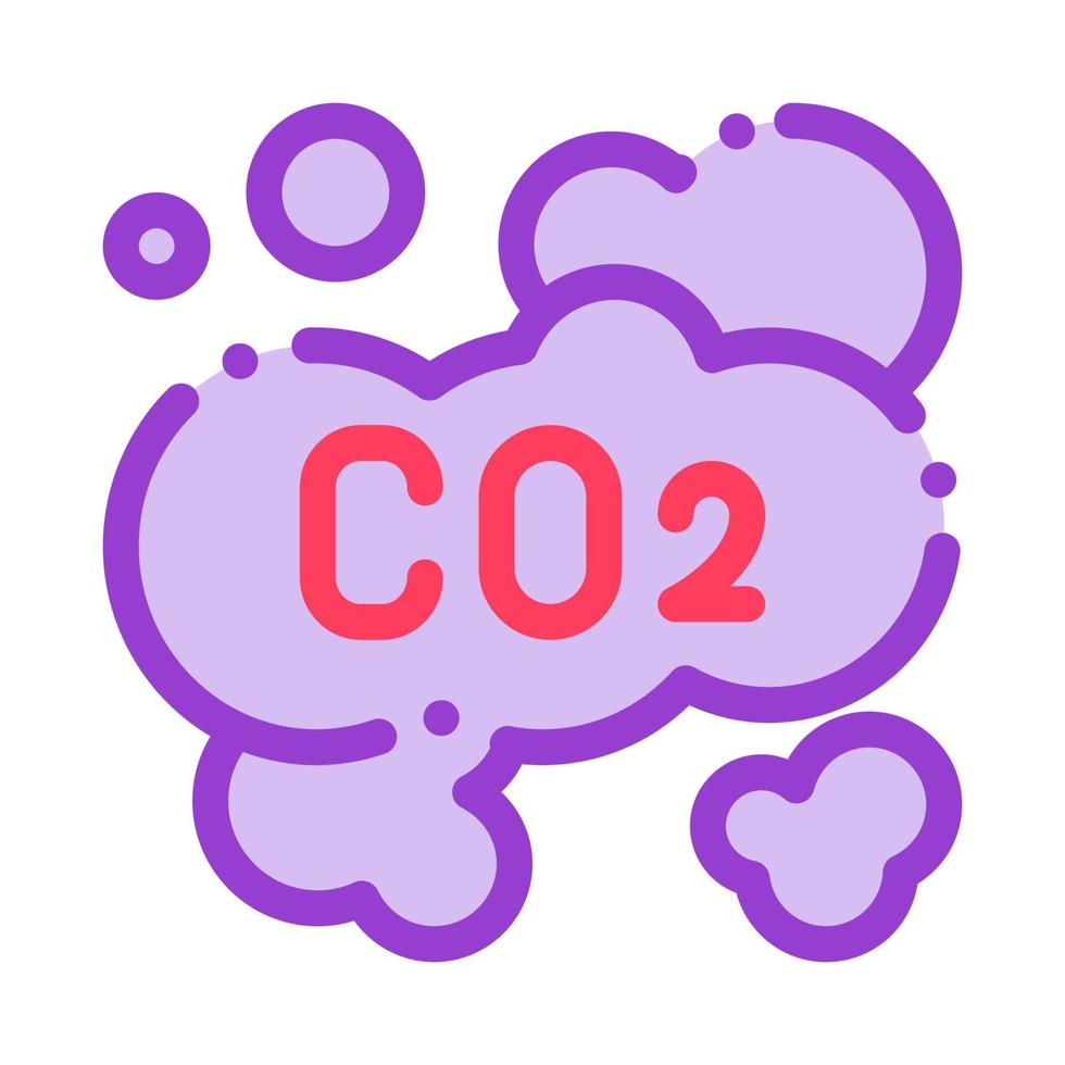 co2 couvant fumée vapeur air vecteur fine ligne icône