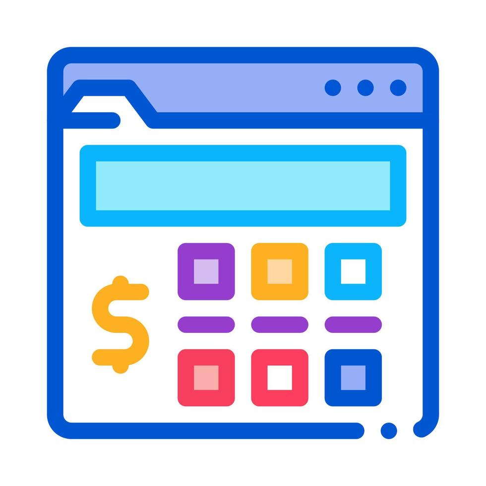 illustration vectorielle de l'icône de la calculatrice d'argent vecteur
