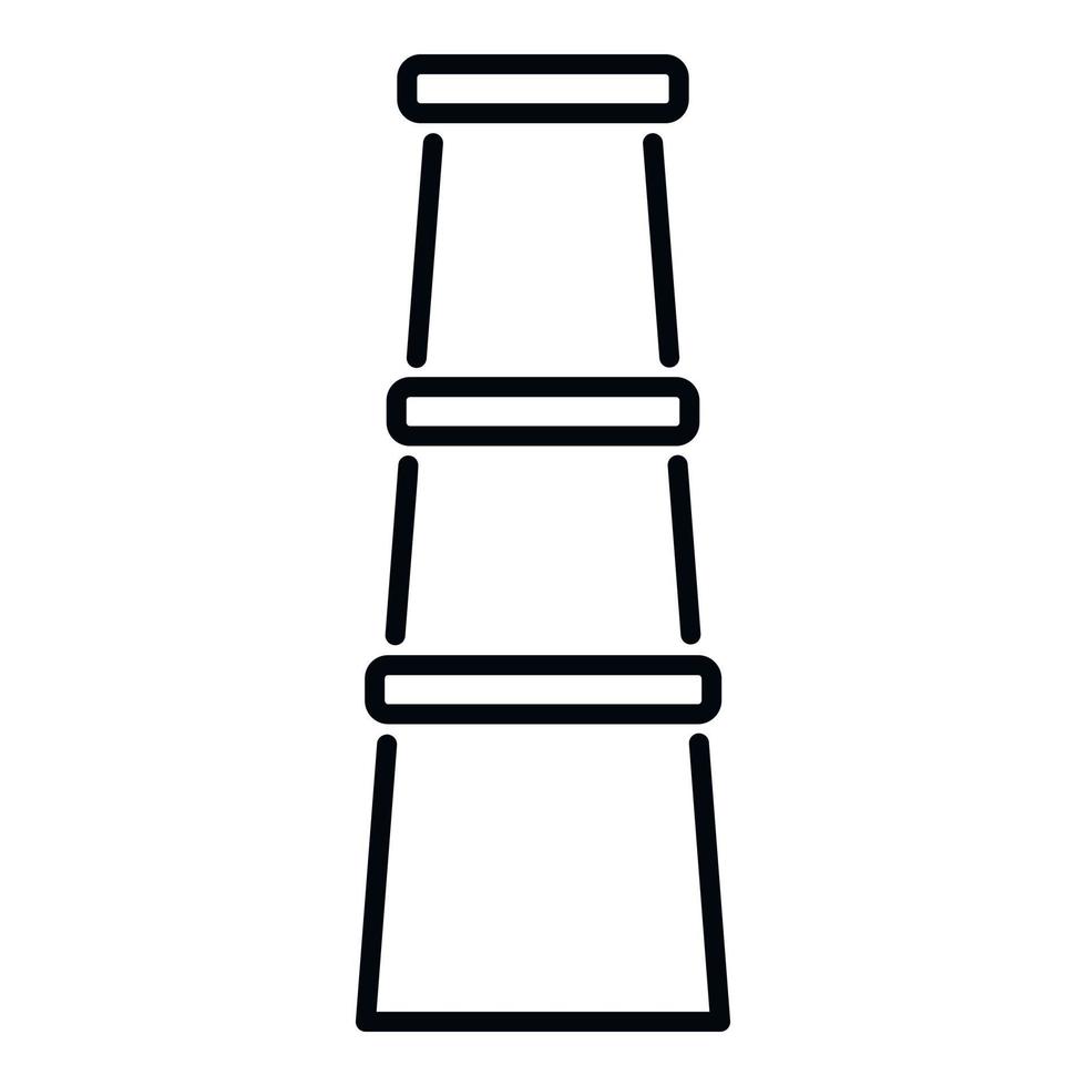 vecteur de contour d'icône de cheminée à la maison. fabrique de briques