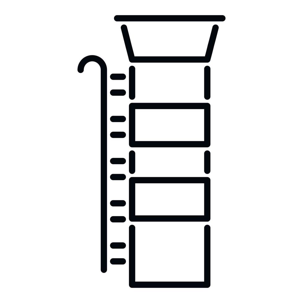 vecteur de contour d'icône de cheminée de pile. fumée industrielle