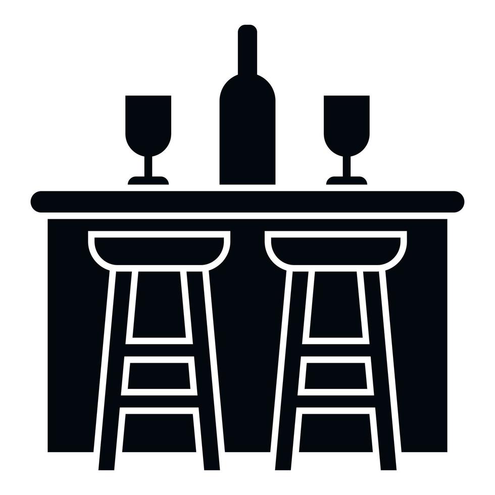 vecteur simple d'icône de barre de bière. café pub