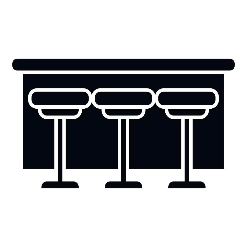 vecteur simple d'icône de comptoir de bar en bois. table de café