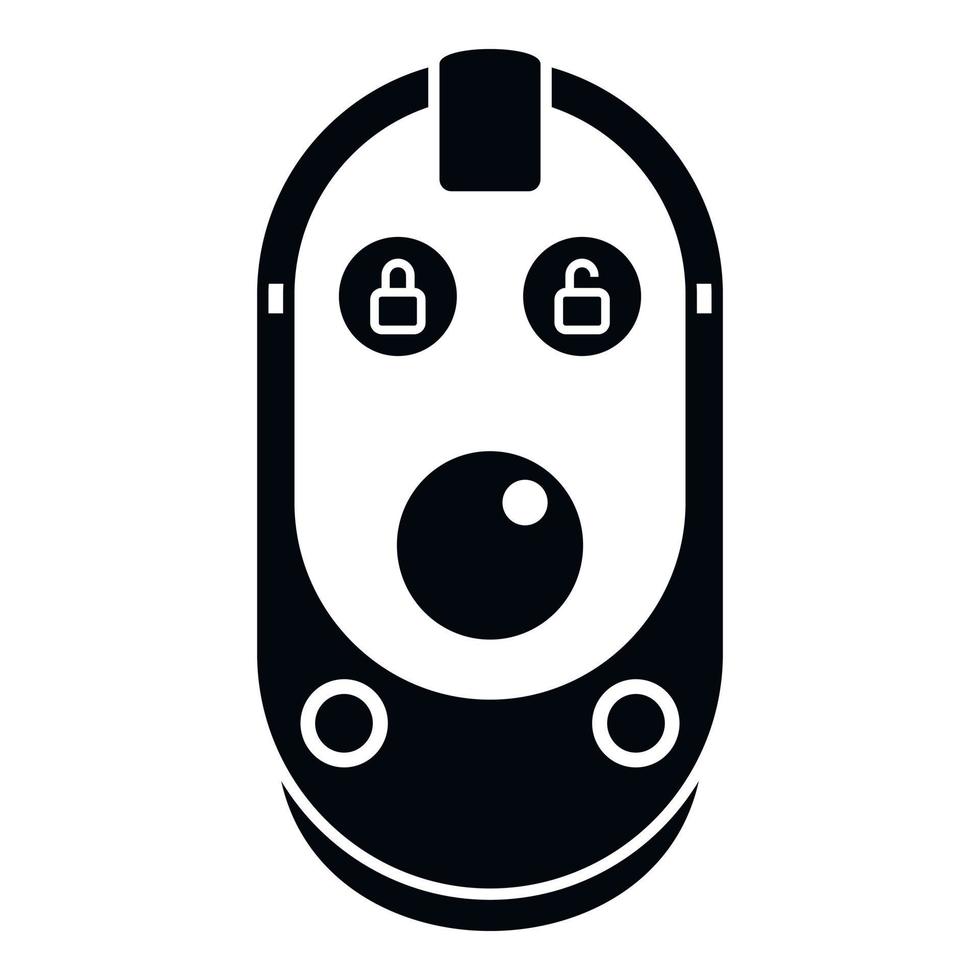 vecteur simple d'icône de clé de voiture de verrouillage. bouton intelligent