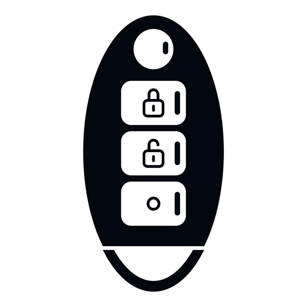 vecteur simple d'icône de clé de voiture d'alarme. bouton intelligent