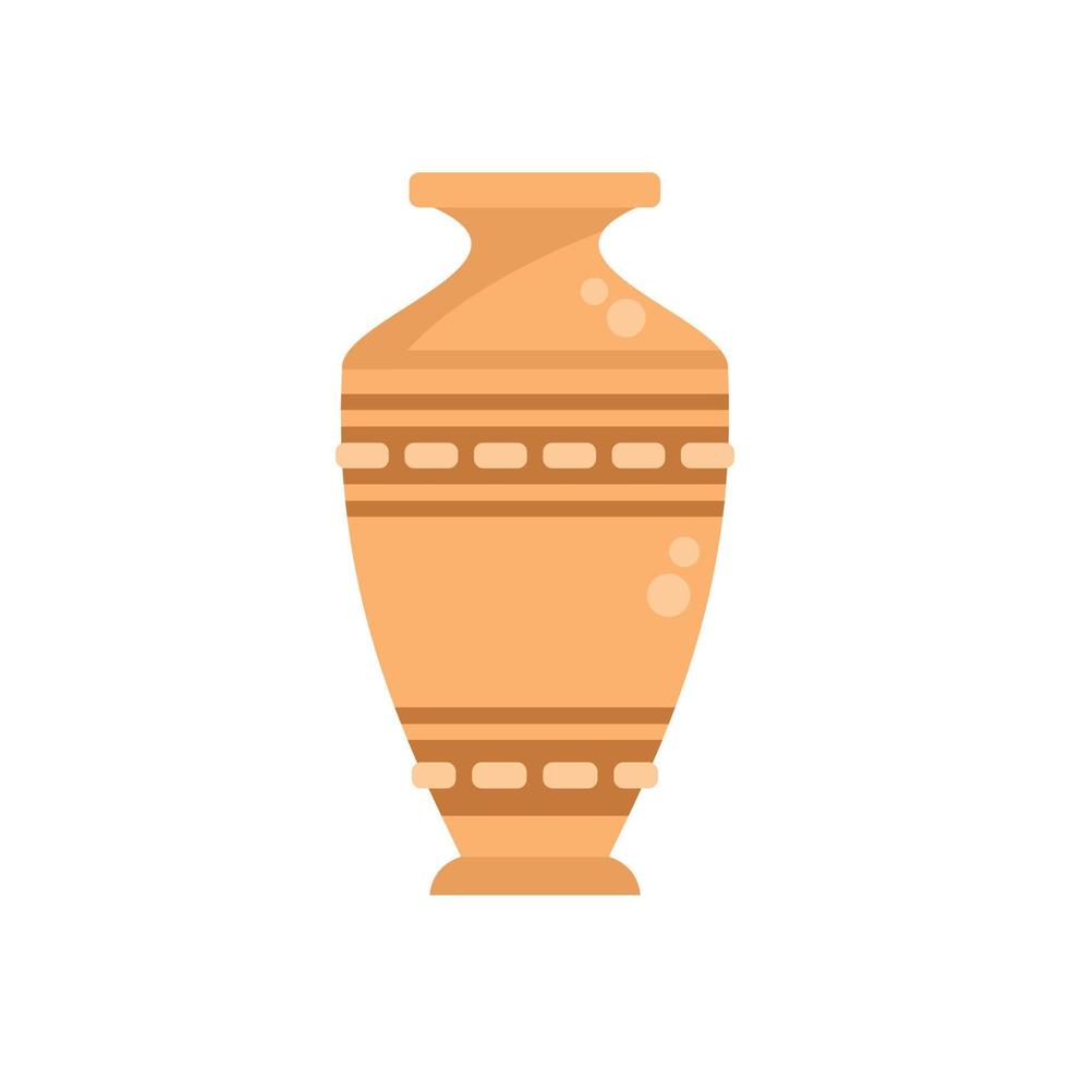 vecteur plat d'icône d'amphore d'exposition. vase ancien