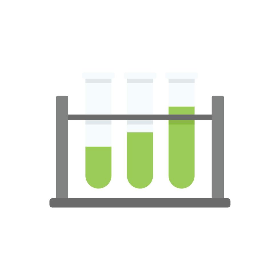 vecteur plat d'icône de support de tube à essai. nourriture ogm