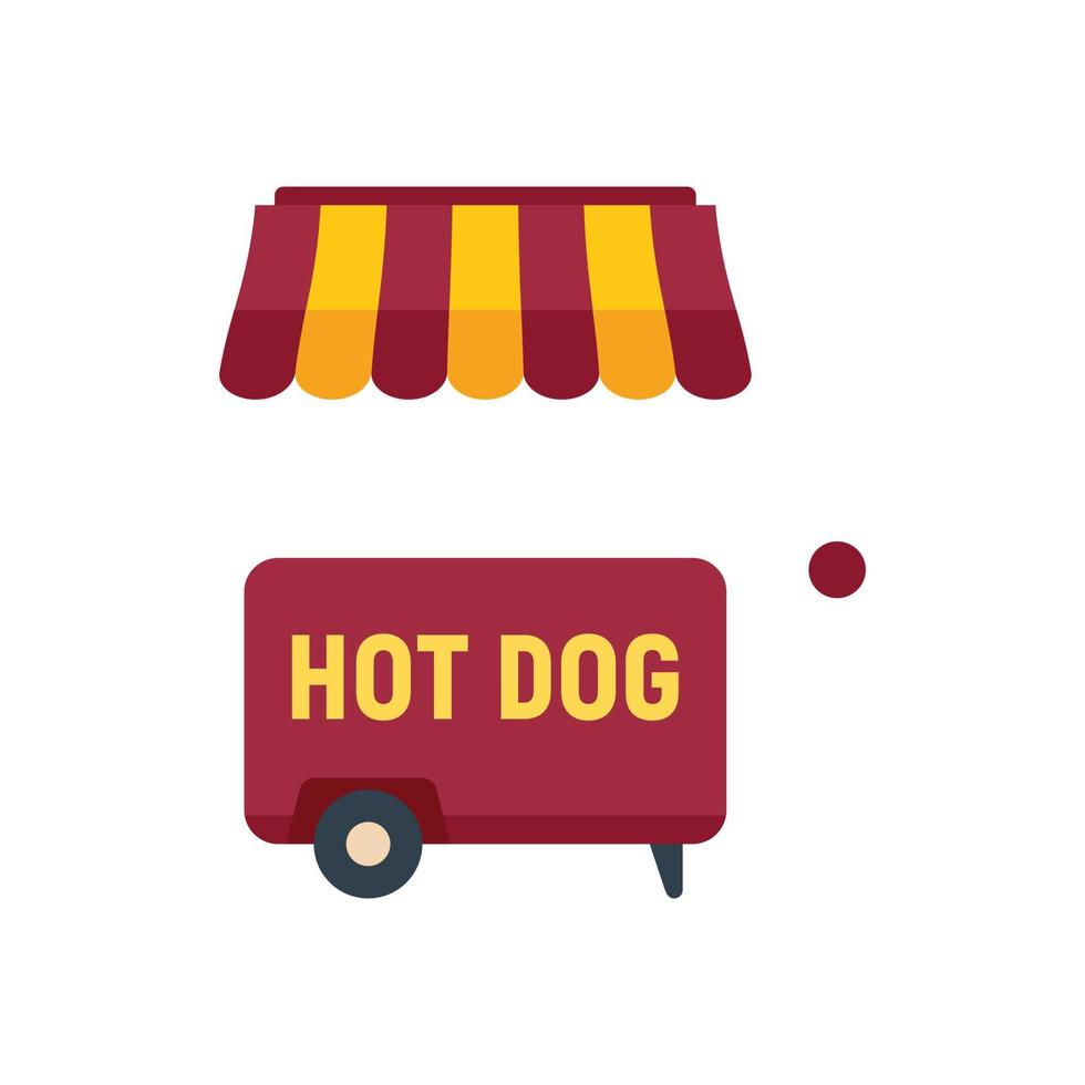 vecteur plat d'icône de hot-dog. kiosque de rue