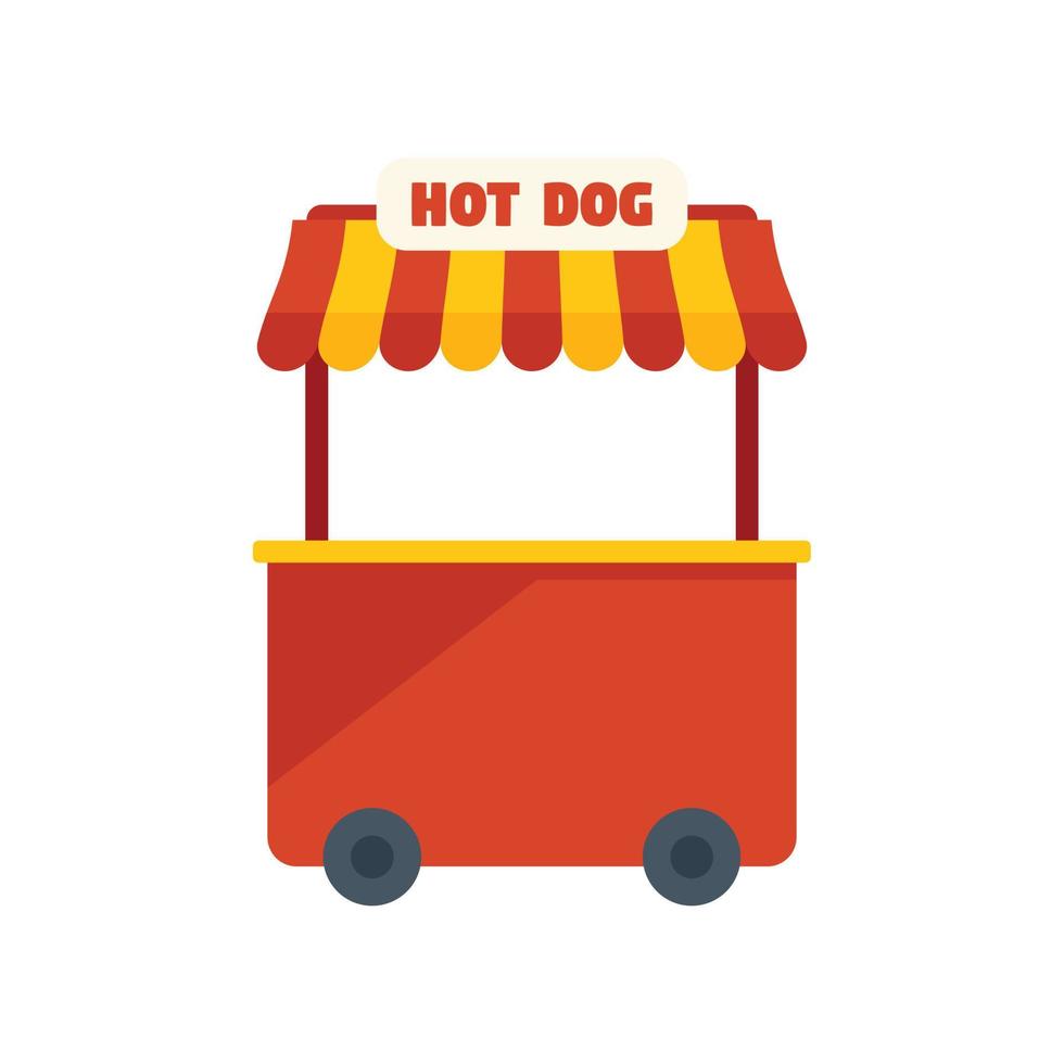 vecteur plat d'icône de hot-dog. stand de restauration