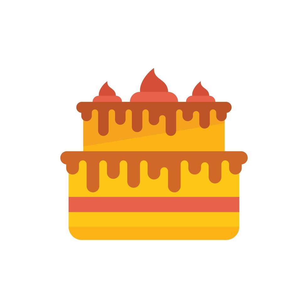vecteur plat d'icône de gâteau d'événement. plan de calendrier