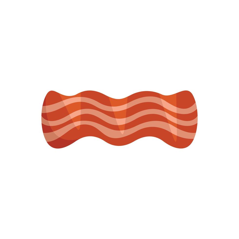 vecteur plat d'icône de bacon fumé. viande croustillante