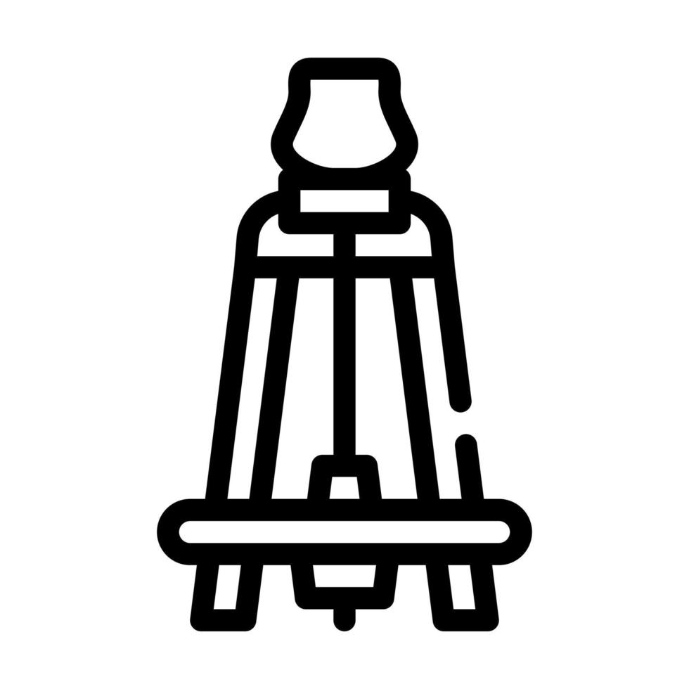 illustration vectorielle de l'icône de la ligne d'équipement de poterie à roue de coup de pied vecteur