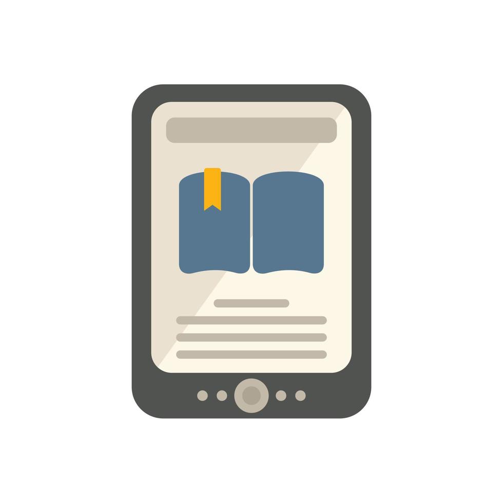 vecteur plat d'icône d'ebook en ligne. éducation numérique