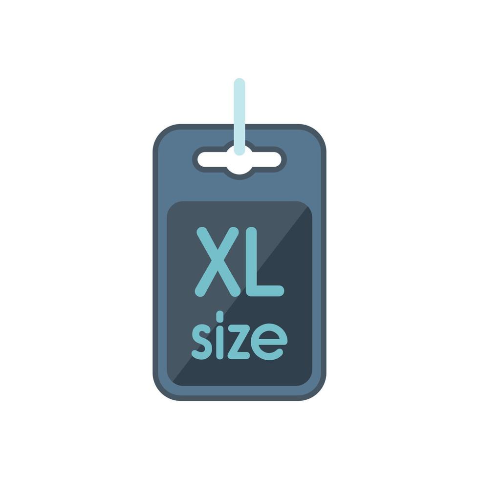 vecteur plat d'icône d'étiquette de taille xl. vêtement en coton